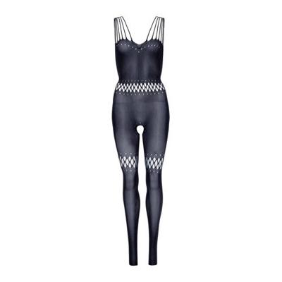 Leg Avenue bodysuit met open kruis zwart