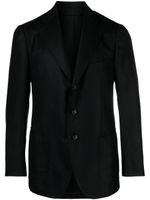 Cesare Attolini blazer en cachemire à simple boutonnage - Noir