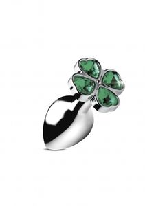 Lucky Clover Gem - Large Anal Plug - Silver