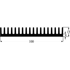 Fischer Elektronik 10022634 SK 81 100 SA Strengkoellichaam 2 K/W (l x b x h) 100 x 100 x 15 mm