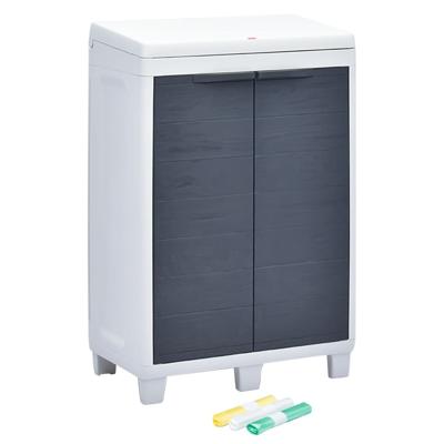 vidaXL Tuinafvalbak met 3 zakken 65x38x102 cm donkergrijs vidaXL Tuinafvalbak met 3 zakken 65x38x102 cm donkergrijs