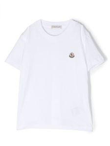 Moncler Enfant t-shirt en coton à patch logo - Blanc