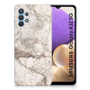 Samsung Galaxy A32 5G TPU Siliconen Hoesje Marmer Beige