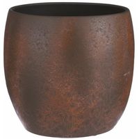 Mica Decorations Bloempot/plantenpot - roest/terracotta bruin - voor kamerplant - H12 x D14 cm - thumbnail