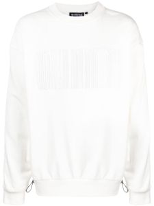 Mostly Heard Rarely Seen logo-embroidered panelled sweatshirt - Blanc