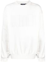 Mostly Heard Rarely Seen logo-embroidered panelled sweatshirt - Blanc