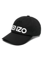 Kenzo casquette en coton à logo imprimé - Noir - thumbnail