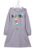 Moschino Kids robe à logo imprimé - Gris