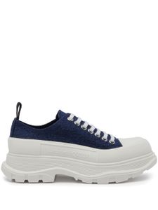 Alexander McQueen baskets Tread Slick à lacets - Bleu