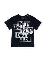 DSQUARED2 KIDS t-shirt en coton à logo imprimé - Noir