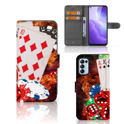 OPPO Find X3 Lite Wallet Case met Pasjes Casino OPPO Find X3 Lite Wallet Case met Pasjes Casino