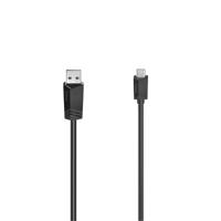 Hama USB C-kabel 3 m (oplaadkabel USB A naar USB C, USB type C kabel gegevensoverdracht 480 Mbit/s, datakabel voor pc, laptop, tablet, mobiele telefoon, game controller enz., slanke stekkerbehuizing) zwart