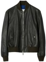 Burberry Leren bomberjack - Zwart