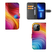 Book Case voor iPhone 13 Pro Regenboog - thumbnail