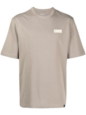 Boggi Milano T-shirt met tekst - Beige