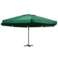 Parasol met aluminium paal 600 cm groen - thumbnail