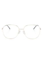 Gucci Eyewear lunettes de vue Double G à monture carrée - Or - thumbnail