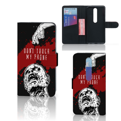 Nokia 6.1 (2018) Portemonnee Hoesje Zombie Blood Nokia 6.1 (2018) Portemonnee Hoesje Zombie Blood