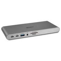 Lindy 43349 laptop dock & poortreplicator Bedraad USB 3.2 Gen 1 (3.1 Gen 1) Type-C Zilver