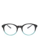 Giorgio Armani lunettes de vue à monture ronde bicolore - Noir