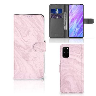 Samsung Galaxy S20 Plus Bookcase Marble Pink - Origineel Cadeau Vriendin