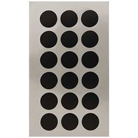 144x Stippen stickers zwart 15 mm   -