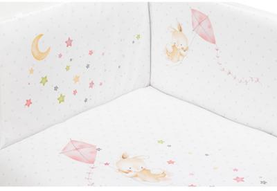 Interbaby bedtextielset Olifant junior katoen wit 3-delig