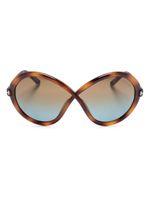 TOM FORD Eyewear lunettes de soleil Jada à monture papillon - Marron