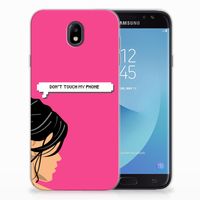 Samsung Galaxy J7 2017 | J7 Pro Silicone-hoesje Woman Don't Touch My Phone - thumbnail