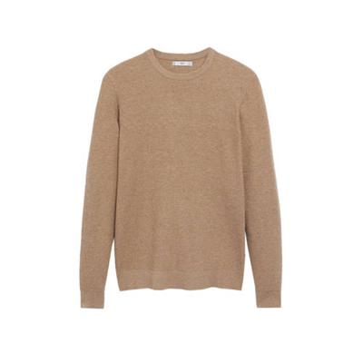 Mango Man trui met textuur beige