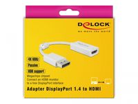 DeLOCK 63936 video kabel adapter 0,1 m DisplayPort HDMI Wit - thumbnail