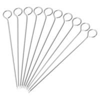 Westmark Rolladepennen, 10 stuks, spits uiteinde, lengte 10 cm elk, roestvrij staal, zilver, 10222270