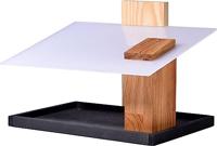 dobar® Design vogelvoederhuis Futura I met voersilo - voederstation voor wilde vogels - 35 x 24 x 22 cm - hout eiken grenen