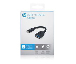 HP 2UX19AA USB-kabel USB 3.2 Gen 1 (3.1 Gen 1) 0,1 m USB C USB A Zwart