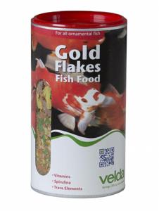 Velda Gold Flakes Visvoer 100g - Compleet en Drijvend Hoofdvoer voor Alle Vijvervissen