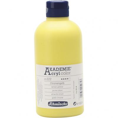 Schmincke acrylverf Akademie 500 ml lemon geel