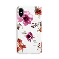 Geschilderde bloemen: iPhone X Volledig Geprint Hoesje