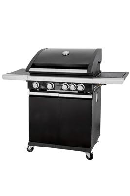 Patton Patio Chef 4 + 14400 W Barbecue Natuurlijk gas Verrijdbaar Zwart, Roestvrijstaal Patton Patio Chef 4 + 14400 W Barbecue Natuurlijk gas Verrijdbaar Zwart, Roestvrijstaal