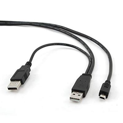 Gembird 0,9 m 2 x USB 2.0 A/Mini-B M - USB-kabel (micro-USB A, mini-USB B, mannelijk/mannelijk, zwart)