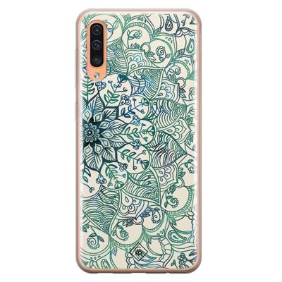 Samsung Galaxy A50/A30s siliconen hoesje - Mandala blauw