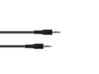 OMNITRONIC Jack cable 3.5 stereo 1.5m bk - thumbnail