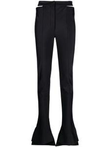 Mugler pantalon à coupe évasée - Noir