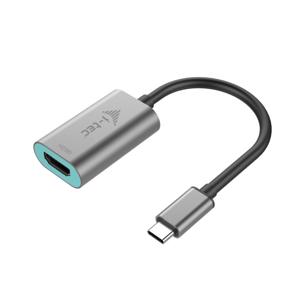 i-tec Metal C31METALHDMI60HZ video kabel adapter 0,15 m USB Type-C HDMI Grijs, Turkoois