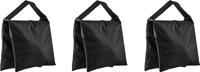 as - Schwabe Set van 3 zandzakken voor statiefverzwaring met draaggreep, breedte 420 mm, hoogte 2 x 300 mm, zwart, 46756