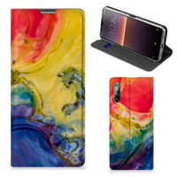 Bookcase Sony Xperia L4 Watercolor Dark - thumbnail