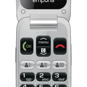 Emporia V200 Senioren clamshell telefoon Met laadstation, SOS-knop Zwart