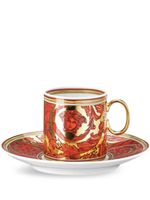 Versace tasse et soucoupe à expresso Medusa Garland - Rouge - thumbnail