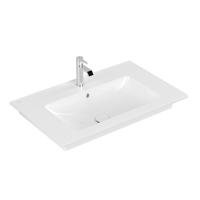 Villeroy & Boch Venticello Wastafel - 80x50cm - 1 kraangat - overloop - ceramic plus - wit 41048LR1