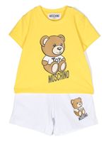 Moschino Kids ensemble haut-short à motif Teddy Bear - Jaune