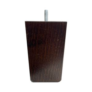 Meubelpoot bruin taps 7,5 bij 7,5 cm en hoogte 11,5 cm van massief hout (M8)